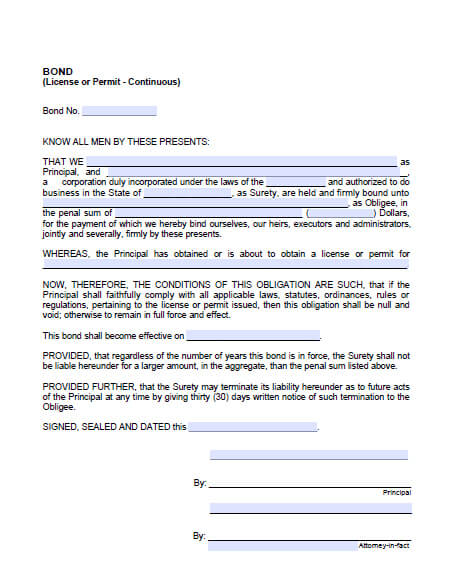 Bellflower California Business License Permit Bond Image