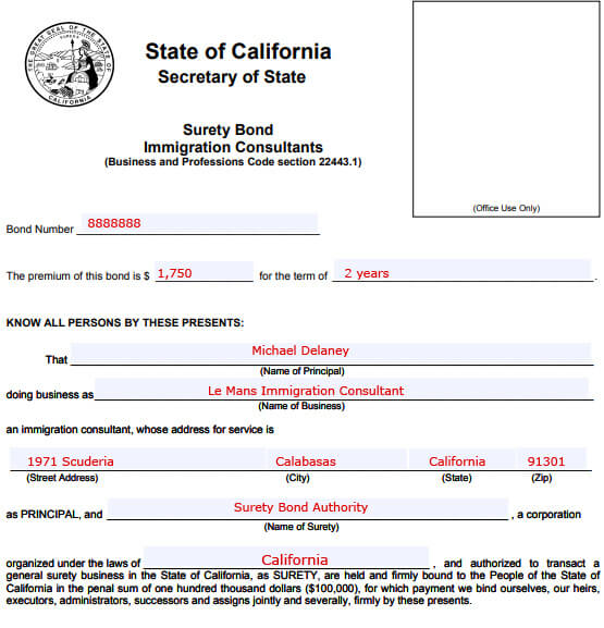 rcmd surety bond