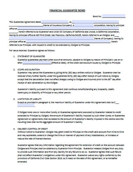 Union Oil Company of California dba Unocal Utility Deposit Bond